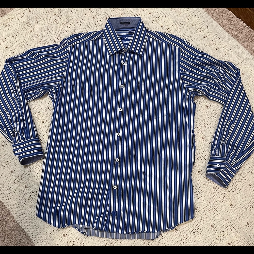 Bugatchi Uomo Mens Classic Fit Long Sleeve Dress Shirt Medium